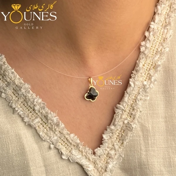 آویز طلا سواروسکی پروانه ای مشکی